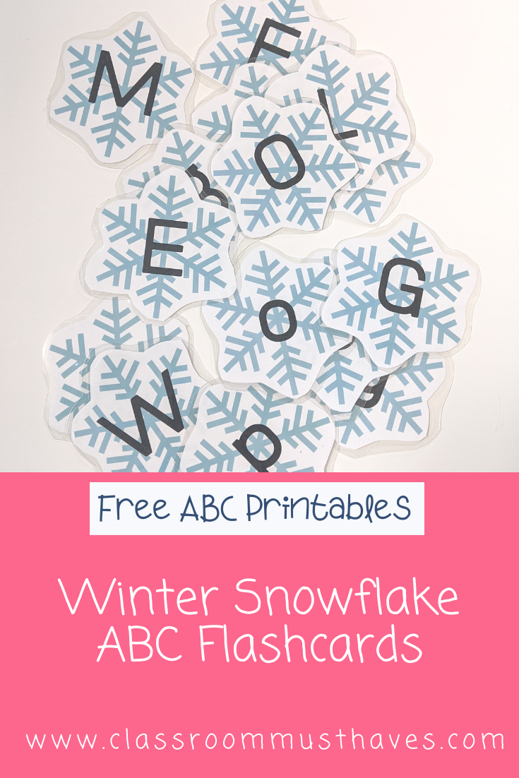 FREE Winter Snowflake Flashcards www.classroommusthaves.com via @classroommusthaves