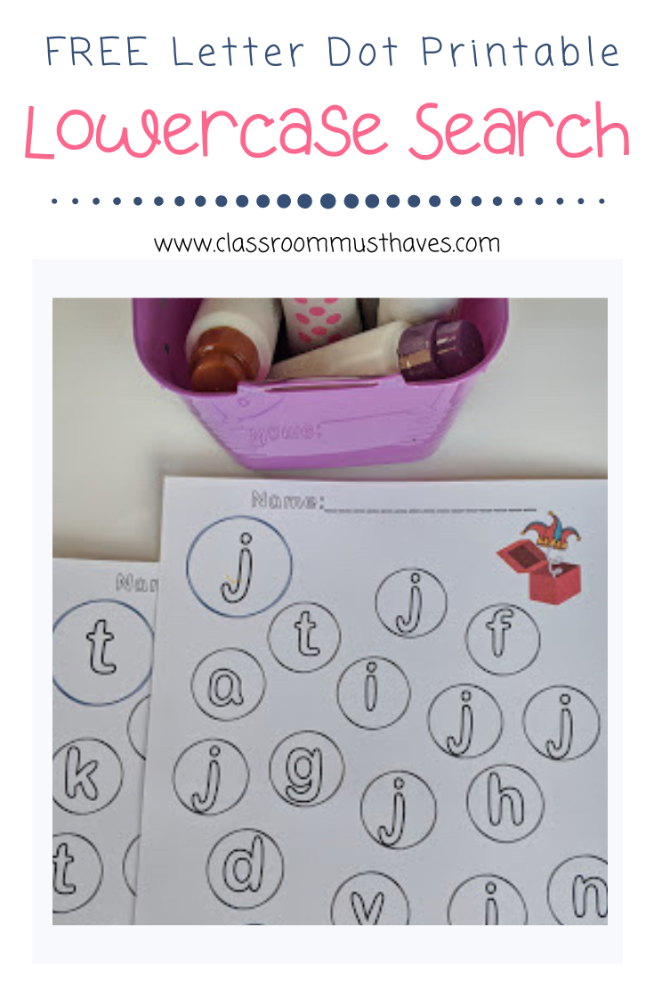 Lowercase Dot Printable 