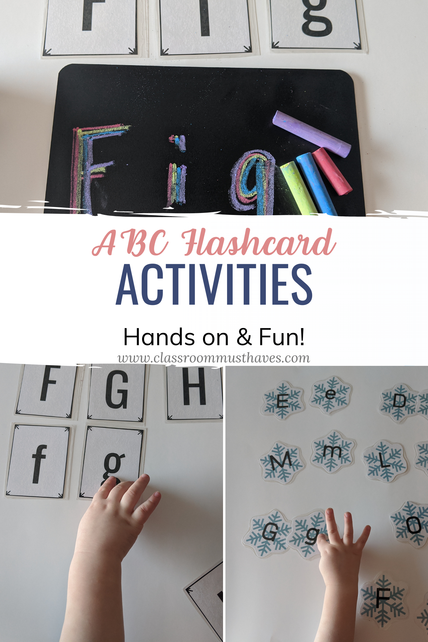 Fun, hands-on ABC Flashcard Activities! Plus FREE flashcard Printables! via @classroommusthaves