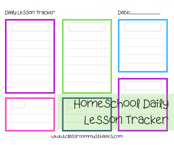 Homeschool Lesson Plan Trackers - Classroom Must Haves