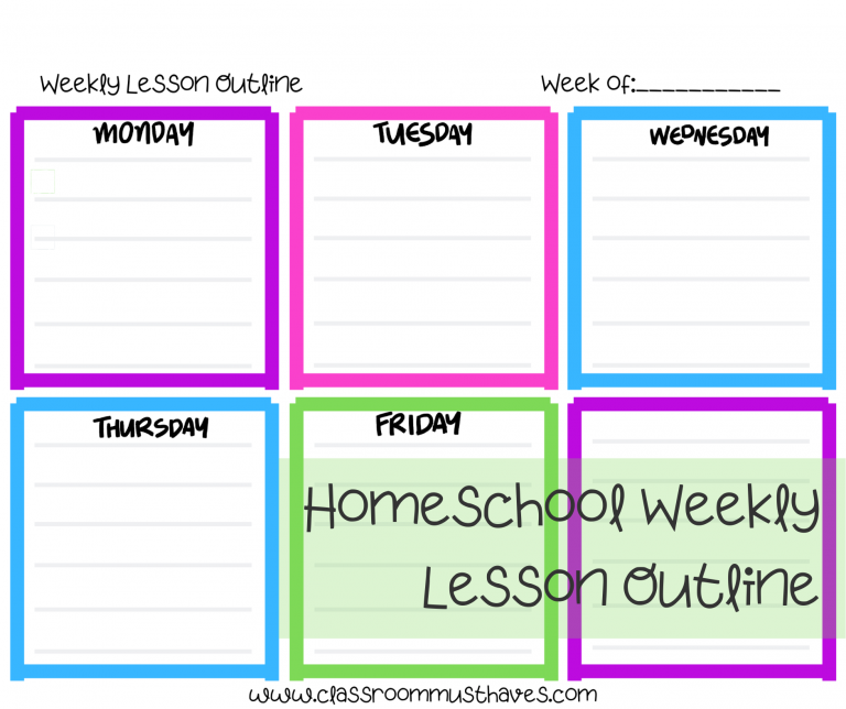 Homeschool Lesson Plan Trackers - Classroom Must Haves