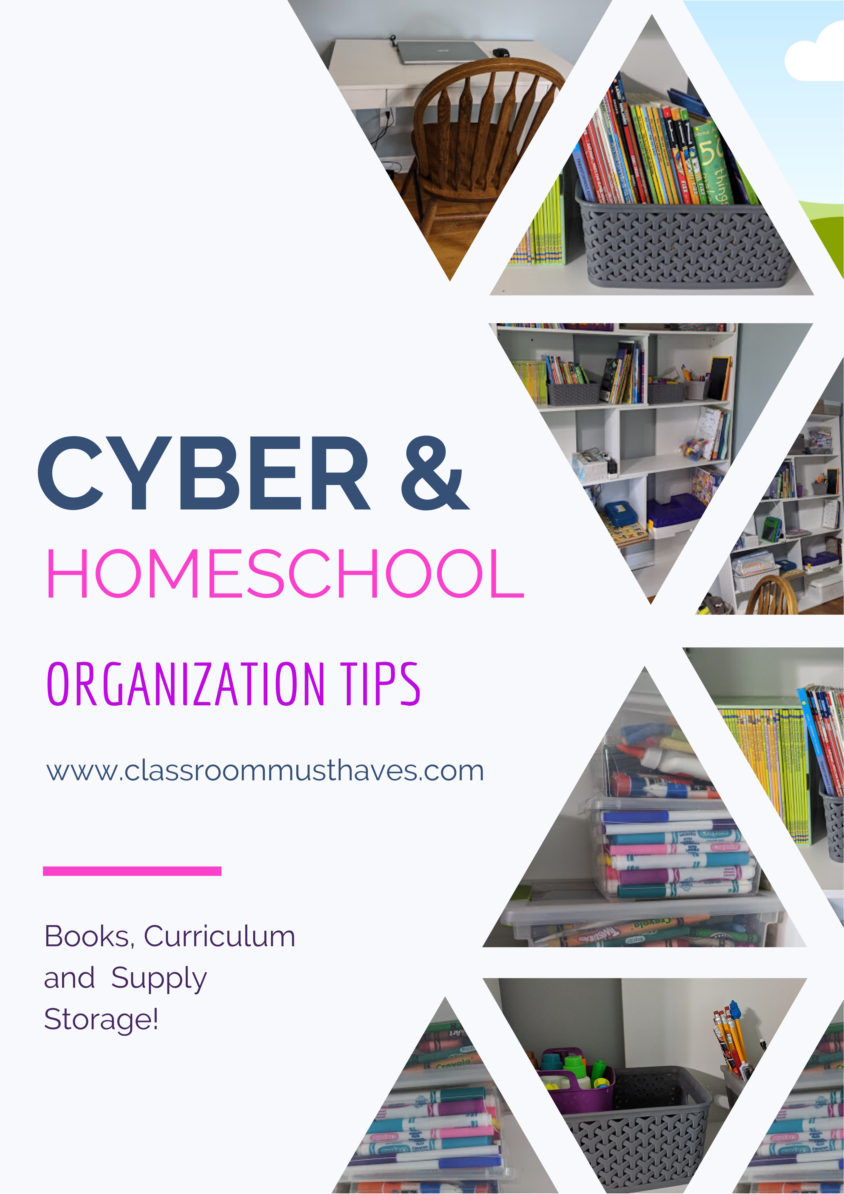 Organization tops to help you and your child navigate the world of cyber and homeschooling! www.classroommusthaves.com via @classroommusthaves