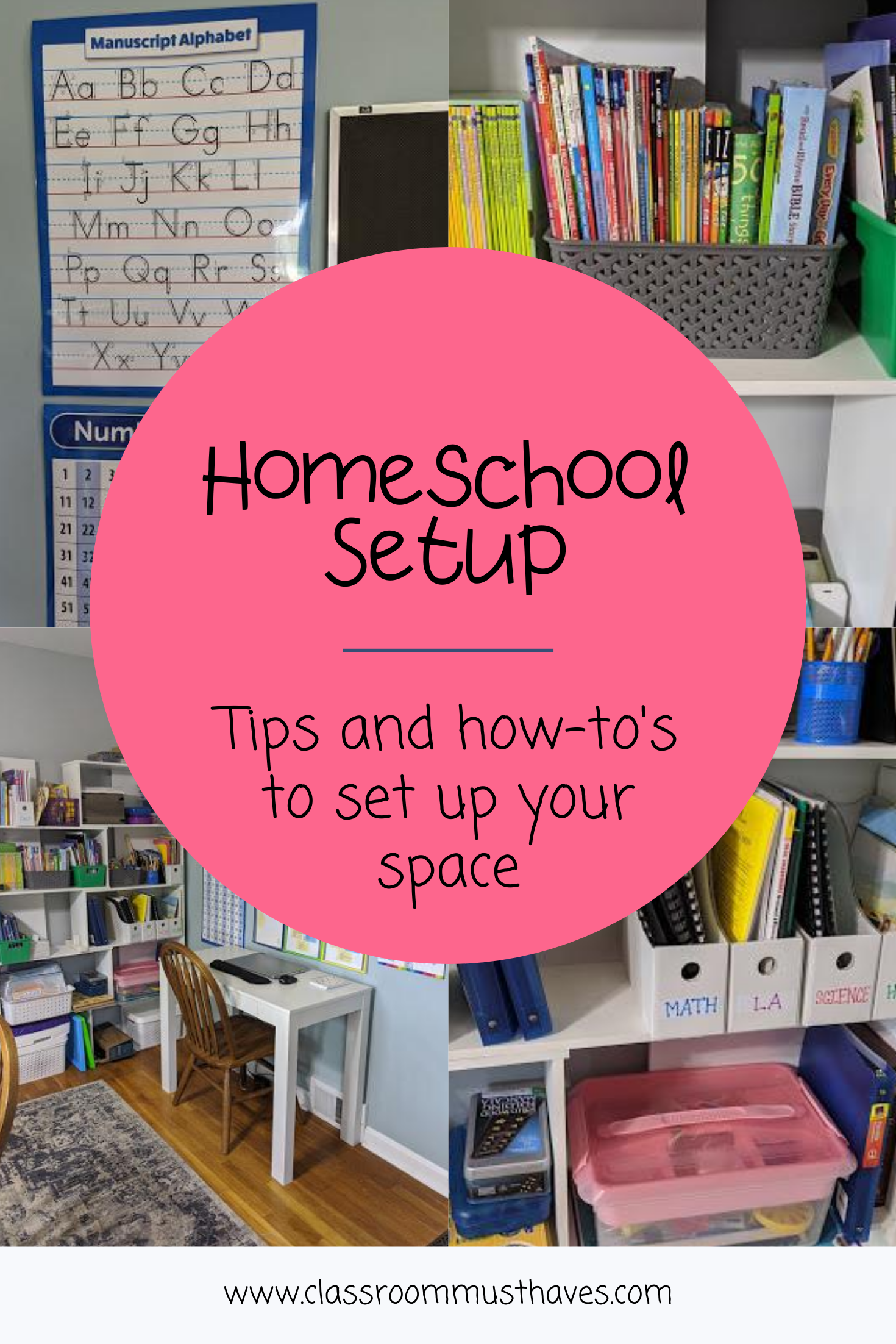 Our Minimal Homeschool Set Up  Small Space Homeschool Organization 