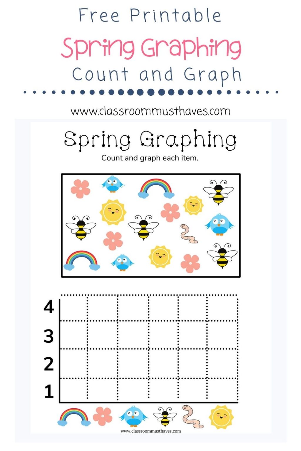 Spring Graphing Worksheet - Classroom Must Haves