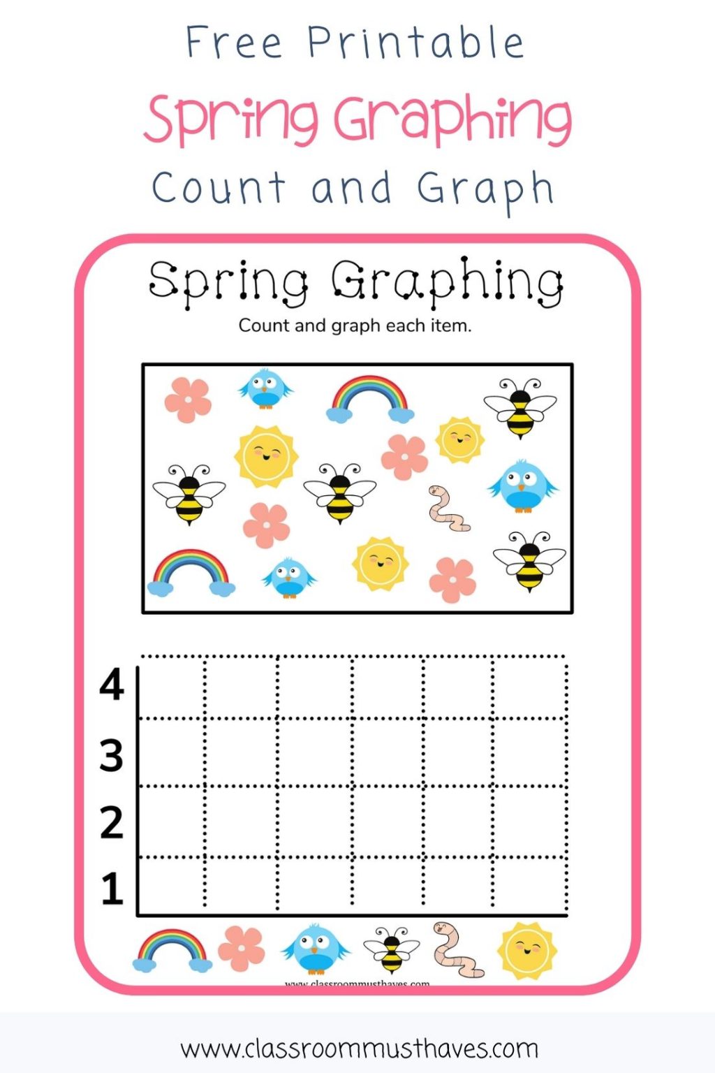 Spring Graphing Worksheet - Classroom Must Haves