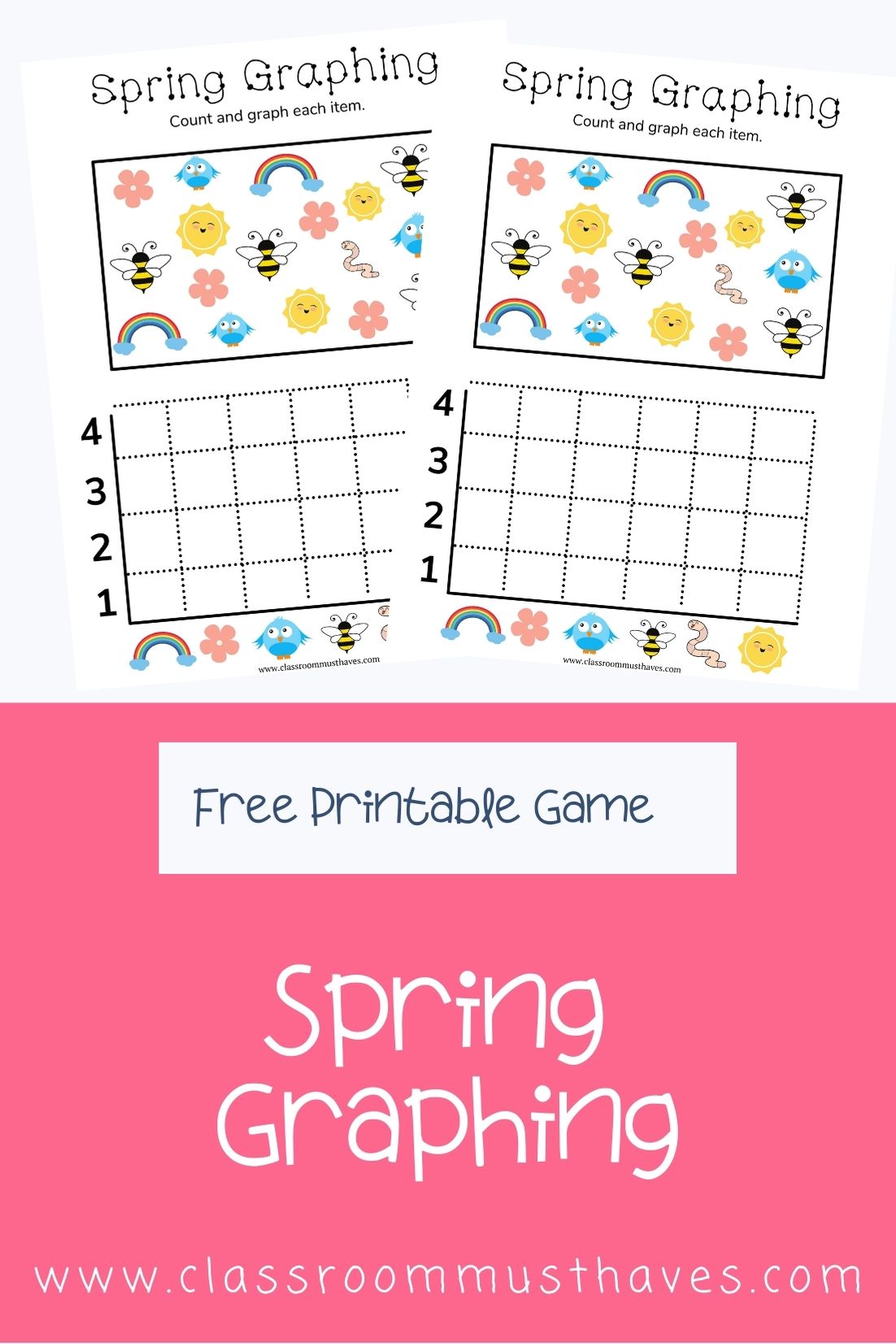 Free Spring Graphing Worksheet! www.classroommusthaves.com via @classroommusthaves
