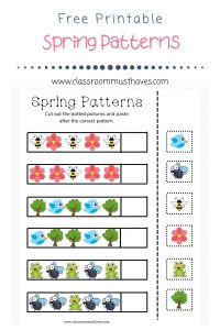 Spring Patterns Worksheet - Classroom Must Haves