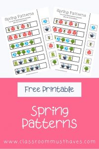 Spring Patterns Worksheet - Classroom Must Haves