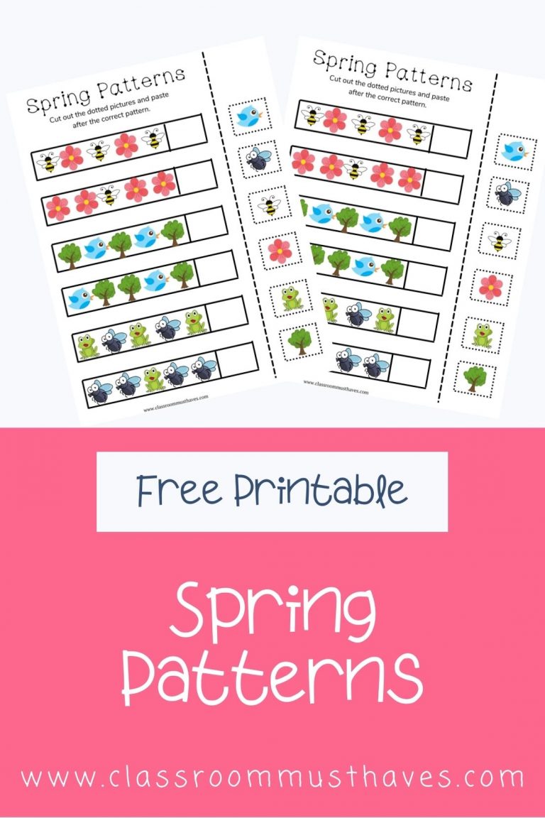 Kindergarten Patterns Worksheet - Classroom Must Haves