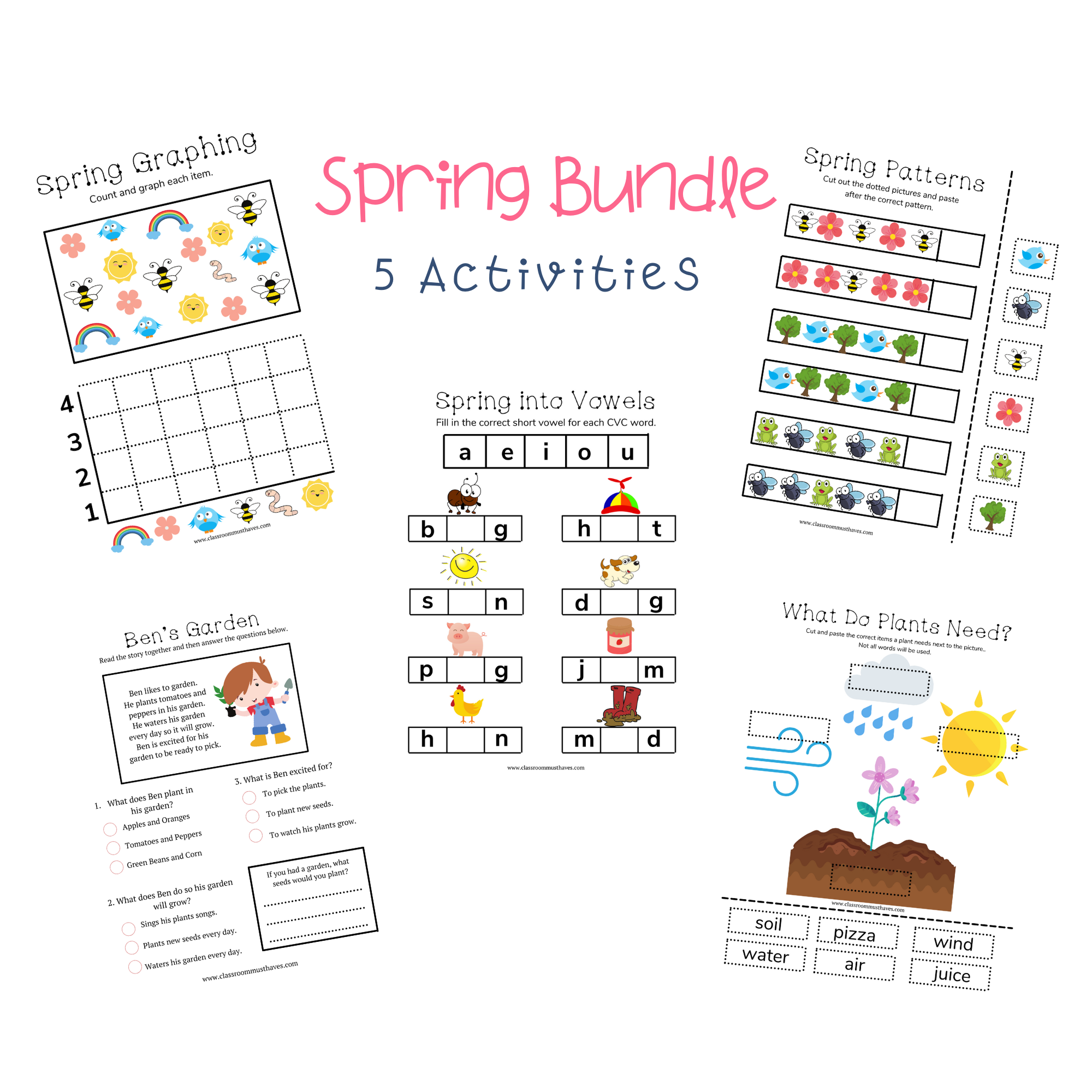 Spring Worksheet Bundle Classroom Must Haves