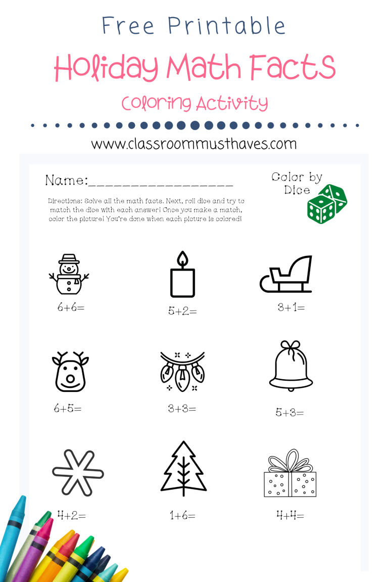 Free Kindergarten Christmas Worksheet Classroom Must Haves