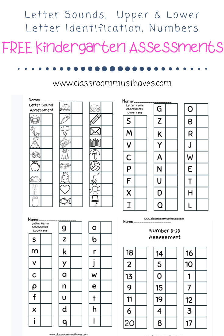 Kindergarten Assessments Graphic