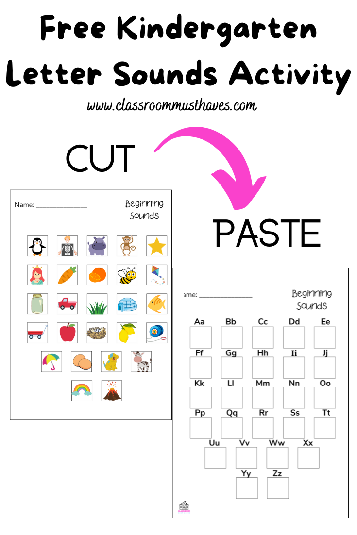 Free Kindergarten Letter Sounds Activity 
www.classroommusthaves.com via @classroommusthaves