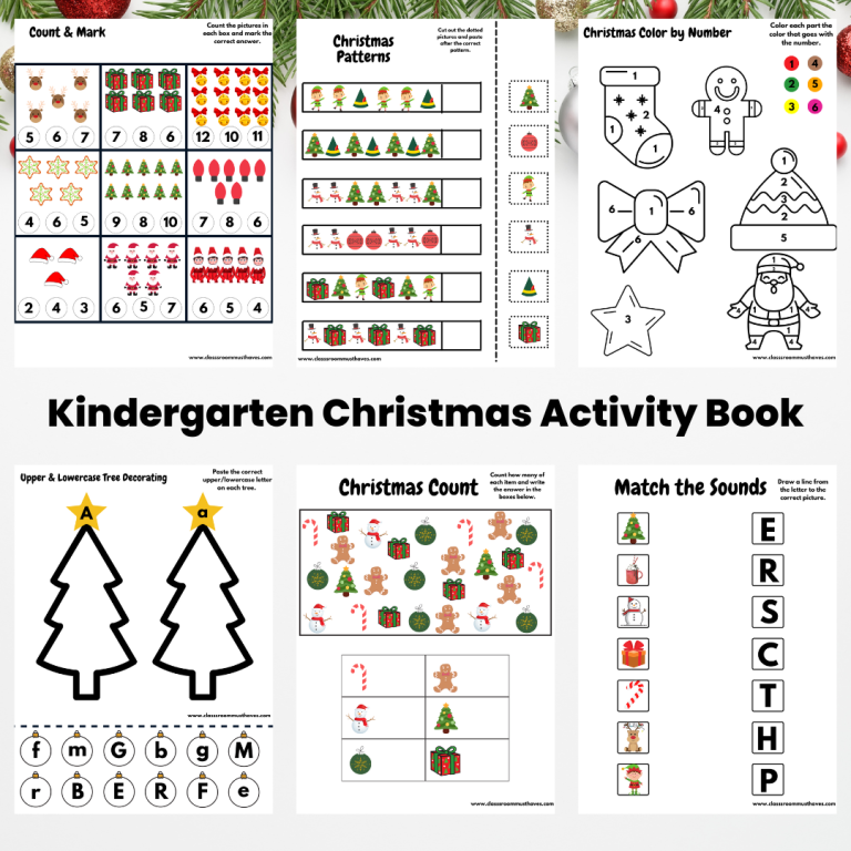 Kindergarten Christmas Worksheets - Classroom Must Haves