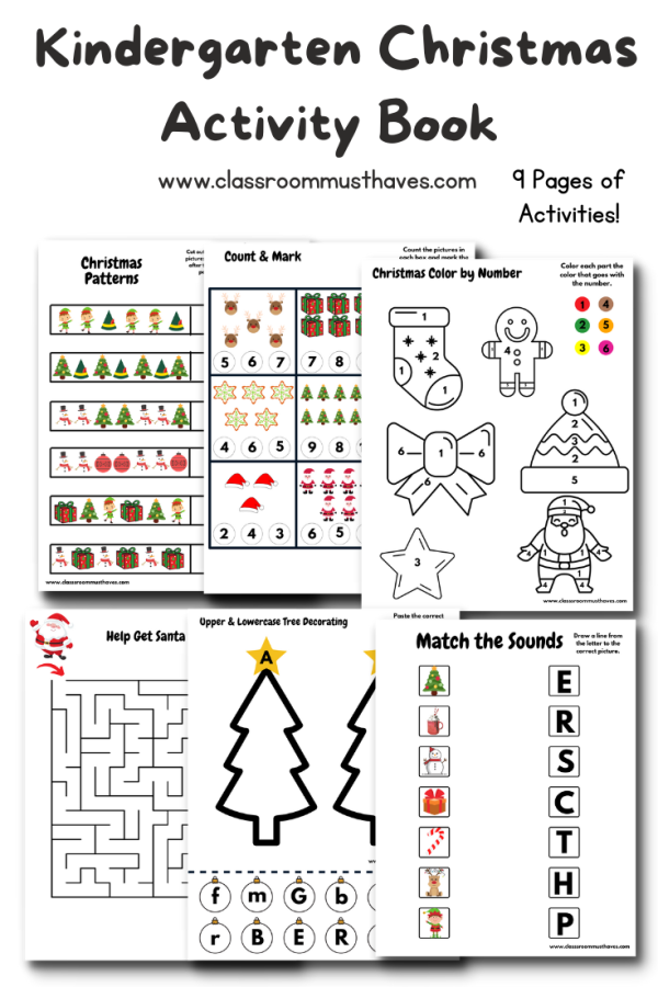 Kindergarten Christmas Worksheets - Classroom Must Haves