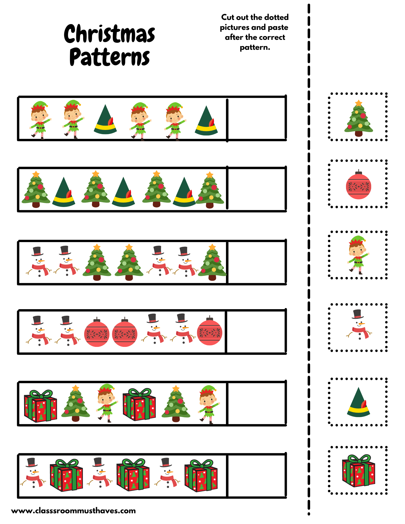 Kindergarten Christmas Worksheets - Classroom Must Haves