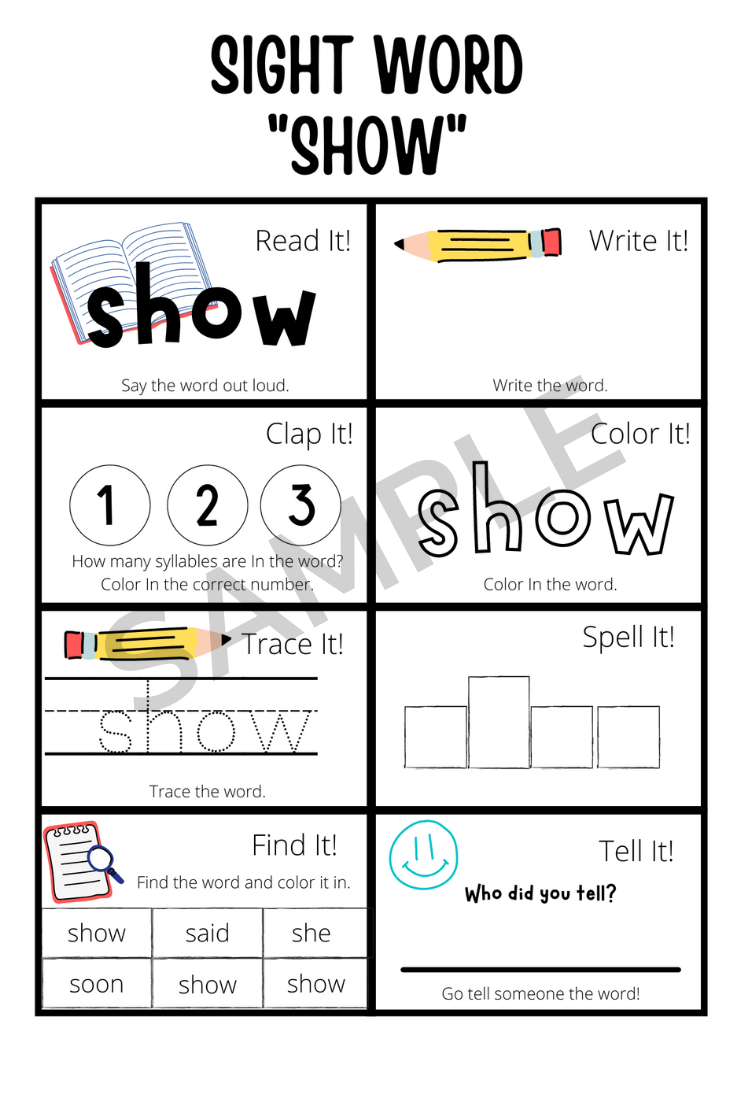 Kindergarten Journey's Sight Word Workbook. Over 80 pages of activities for each sight word that will last all school year! via @classroommusthaves